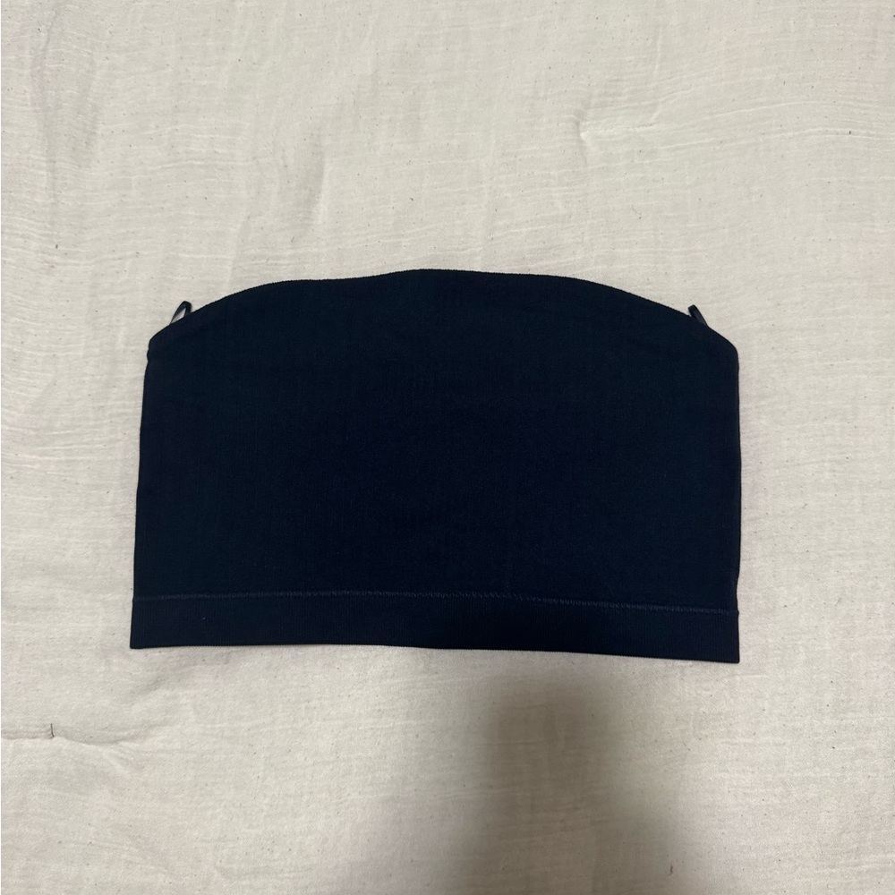 GARAGE cropped tube top. Navy blue. It looks black in the photos but it’s NAVY